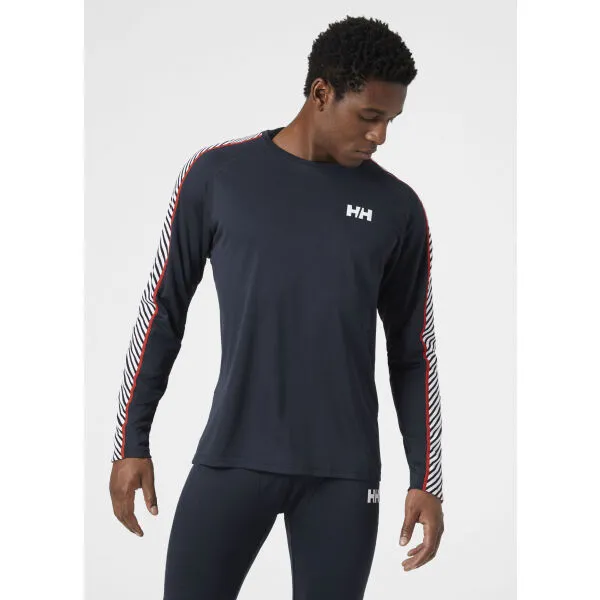 Helly Hansen Men's Lifa Active Stripe Crew Navy L Technická spodná vrstva