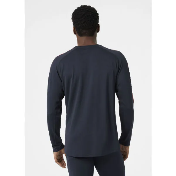 Helly Hansen Men's Lifa Active Stripe Crew Navy L Technická spodná vrstva