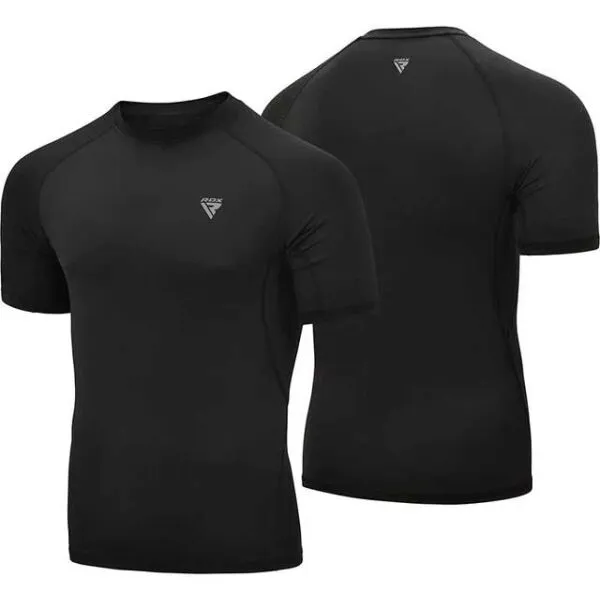 RDX T15 RASH GUARD Pánske športové tričko, čierna, veľkosť XXXL
