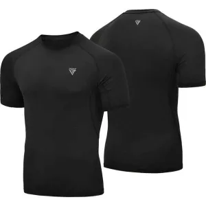 RDX T15 RASH GUARD Pánske športové tričko, čierna, veľkosť XXXL