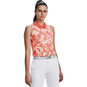 Under Armour ZINGER RISE SLVLS POLO Dámske polo golfové tielko, lososová, veľkosť