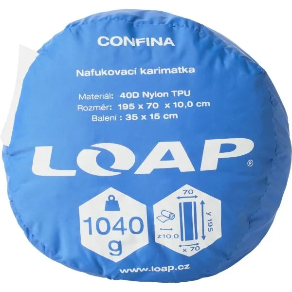 LOAP CONFINA Nafukovacia karimatka, modrá, veľkosť