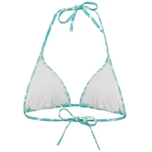 Calvin Klein TRIANGLE-RP-PRINT Dámsky vrchný diel plaviek, tyrkysová, veľkosť