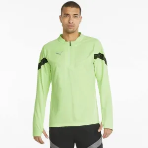 Puma TEAMFINAL TRAINING 1/4 ZIP TOP Pánska športová mikina, svetlo zelená, veľkosť