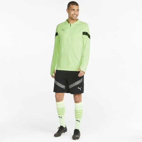 Puma TEAMFINAL TRAINING 1/4 ZIP TOP Pánska športová mikina, svetlo zelená, veľkosť