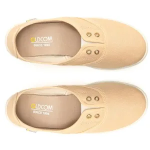 Oldcom SARAH Dámske bavlnené Slip-on tenisky, béžová, veľkosť