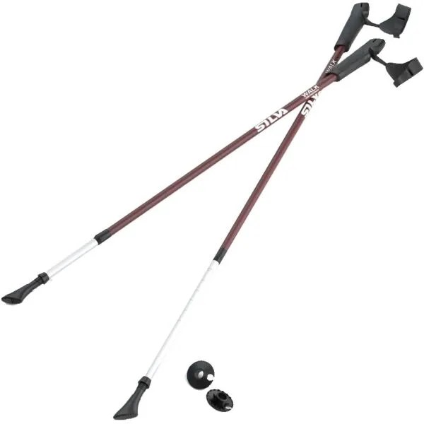 Silva WALKING POLES Nordic walking palice, vínová, veľkosť