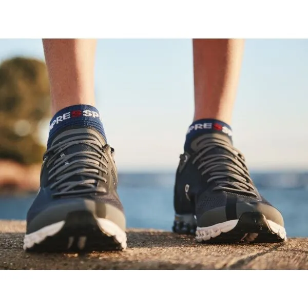 Ponožky Compressport Pro Racing Socks v4.0 Run Low - sodalite/fluo blue