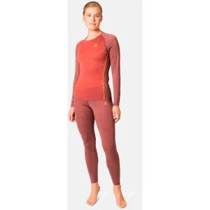 Odlo PERFORMANCE WOOL 150 Dámske termolegíny, červená, veľkosť