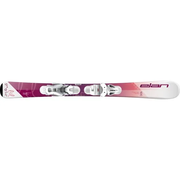 Elan LIL SNOW W JRS+EL 7.5 Zjazdové lyže, ružová, veľkosť