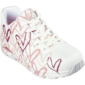 Dámska rekreačná obuv SKECHERS Uno Spread The Love white multi pink