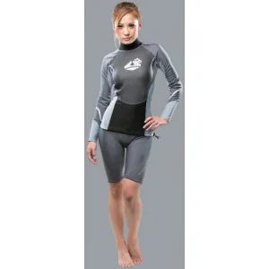LAVACORE LC EXTREME SHIRT LADY Top s merinom na extrémné vodné športy, sivá, veľkosť