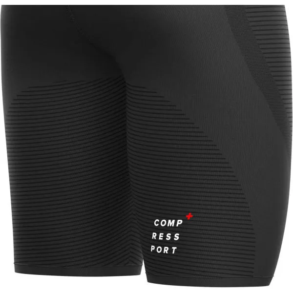 Compressport OXYGEN UNDER CONTROL SHORT Pánske kompresné bežecké šortky, čierna, veľkosť