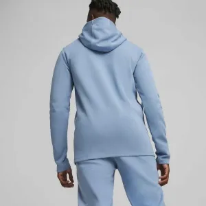 Puma TEAMFINAL CASUALS HOODED JACKET Pánska športová mikina, svetlomodrá, veľkosť