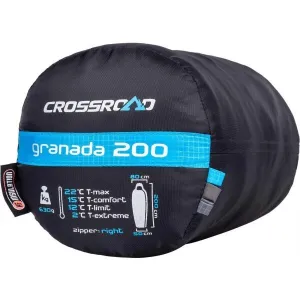 Crossroad GRANADA 200 Spací vak, modrá, veľkosť 200 cm - ľavy zips