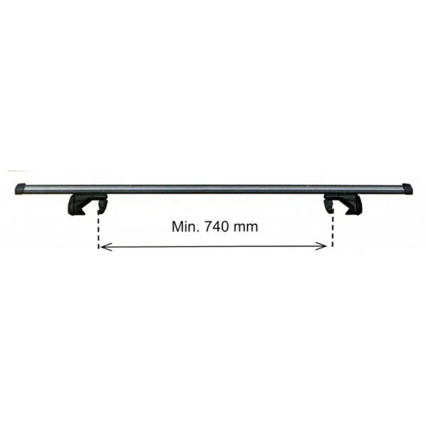 4Car PRIEČNY NOSNÍK ALU 1240MM Priečny nosník, strieborná, veľkosť