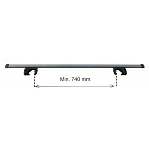 4Car PRIEČNY NOSNÍK ALU 1240MM Priečny nosník, strieborná, veľkosť