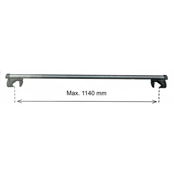 4Car PRIEČNY NOSNÍK ALU 1240MM Priečny nosník, strieborná, veľkosť