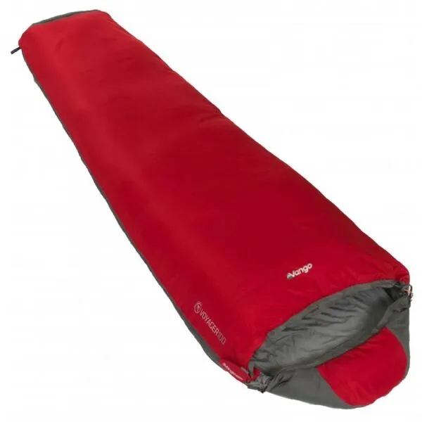 Vango VOYAGER 100 Múmiový spací vak, červená, veľkosť 215 cm - ľavy zips