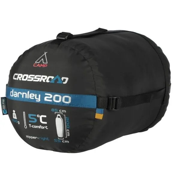 Crossroad DARNLEY 200 Spací vak, tmavo modrá, veľkosť 200 cm - ľavy zips