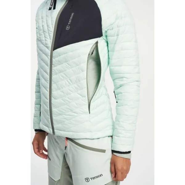 TENSON TOURING PUFFER Dámska skialpová bunda, svetlo zelená, veľkosť