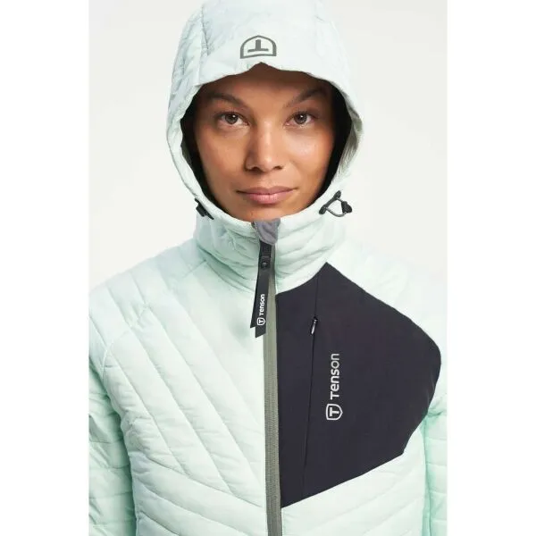 TENSON TOURING PUFFER Dámska skialpová bunda, svetlo zelená, veľkosť
