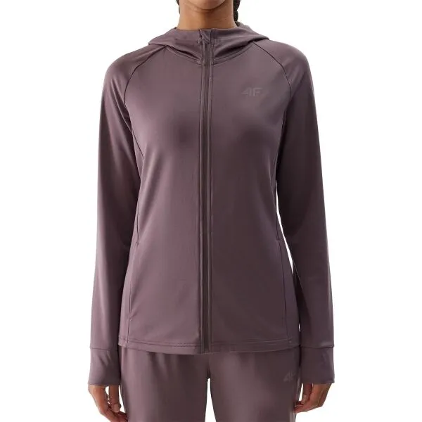 Women's Sports Quick-Drying Hooded Sweatshirt 4F - Brown