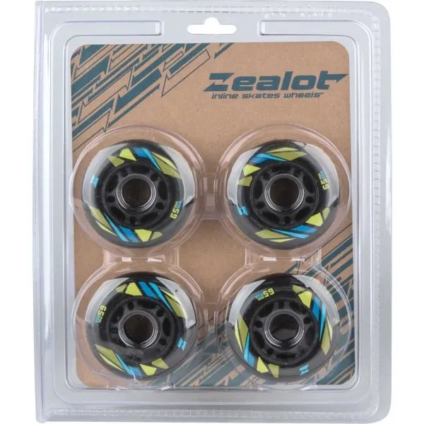 Zealot 65-80A 4PACK In-line kolieska, čierna, veľkosť