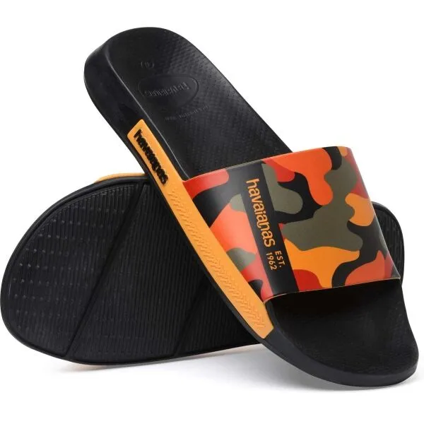 HAVAIANAS SLIDE PRINT Unisex šľapky, čierna, veľkosť 39/40