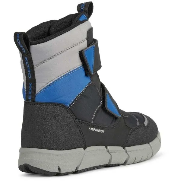 Geox J FLEXYPER B. Chlapčenská členková obuv, čierna, veľkosť