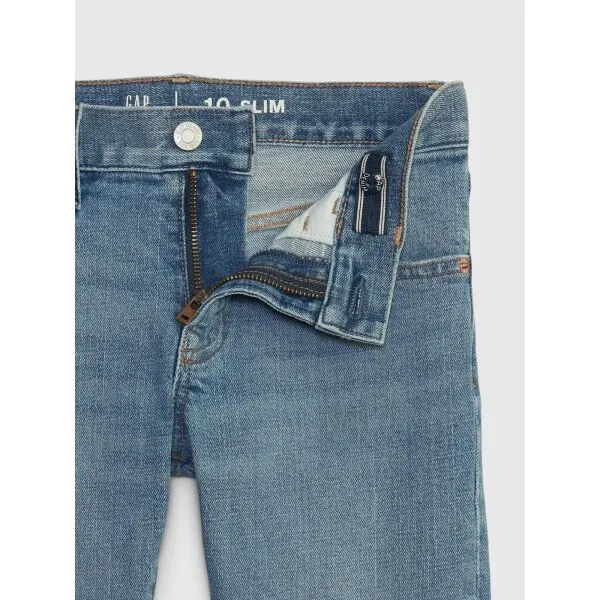 Modré chlapčenské slim fit džínsy Gap