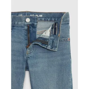 Modré chlapčenské slim fit džínsy Gap
