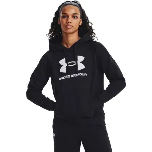 Under Armour RIVAL FLEECE BIG LOGO Dámska mikina, čierna, veľkosť