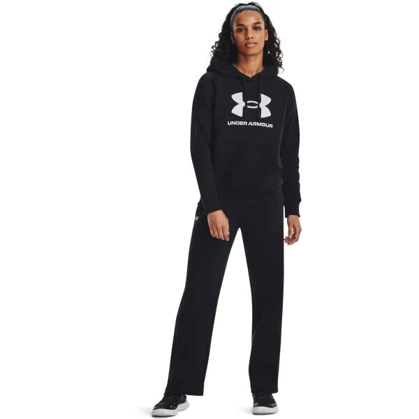 Under Armour RIVAL FLEECE BIG LOGO Dámska mikina, čierna, veľkosť