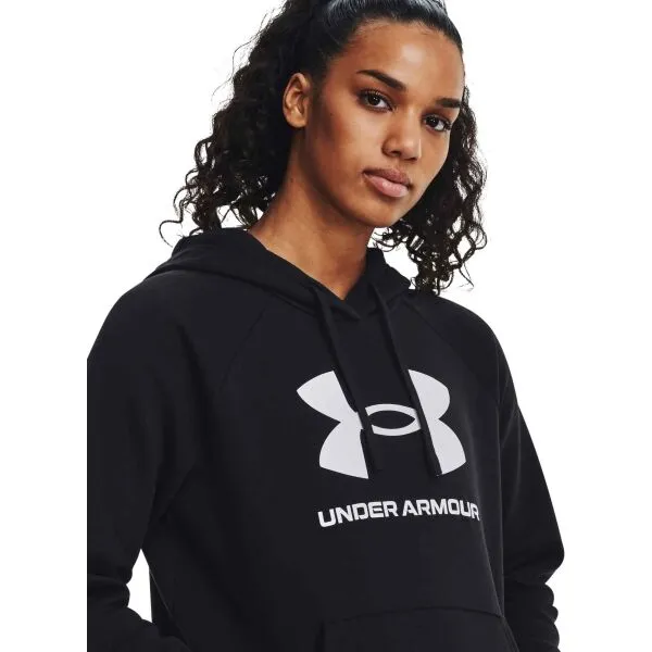 Mikina dámska Under Armour Rival Fleece Big Logo Hoody - black/white