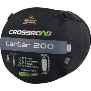 Crossroad TARTAR 200 Spací vak, tmavo sivá, veľkosť 200 cm - ľavy zips