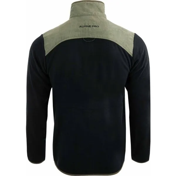 ALPINE PRO KLINES Pánska outdoorová mikina, čierna, veľkosť