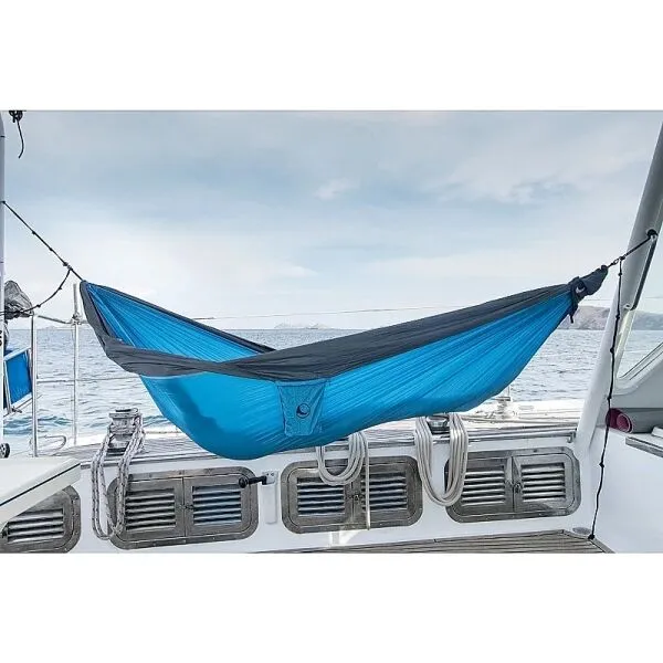 Hojdacia sieť Ticket To The Moon Hammock Double - aqua/dark grey