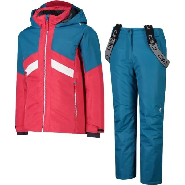 CMP KID G SET JACKET AND PANT Dievčenský lyžiarsky komplet, modrá, veľkosť