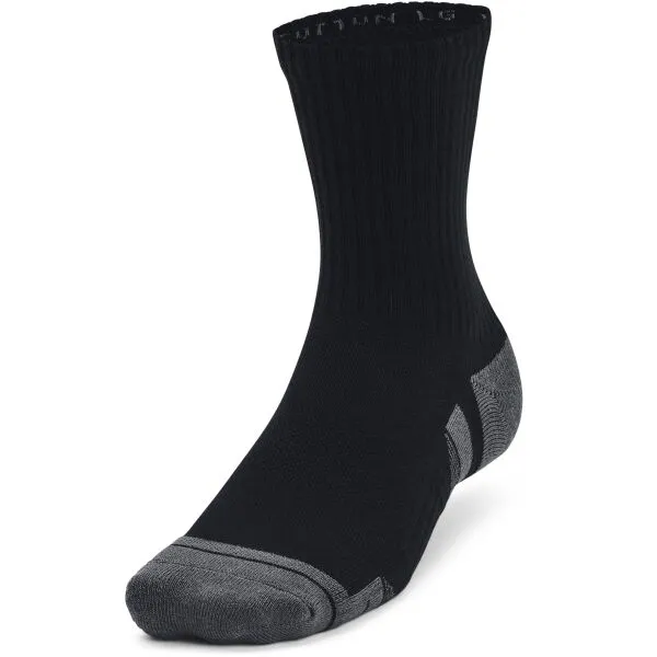 Under Armour PERFORMANCE COTTON 3P MID Unisex ponožky, čierna, veľkosť M