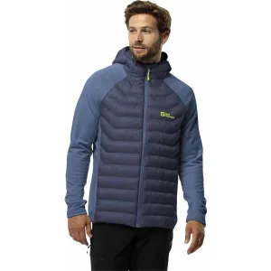 Jack Wolfskin ROUTEBURN PRO HYBRID M Pánska zateplená bunda, tmavo modrá, veľkosť