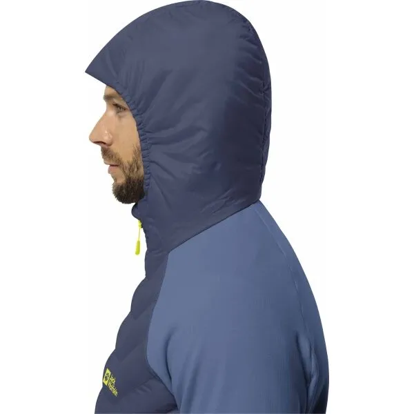 Jack Wolfskin ROUTEBURN PRO HYBRID M Pánska zateplená bunda, tmavo modrá, veľkosť