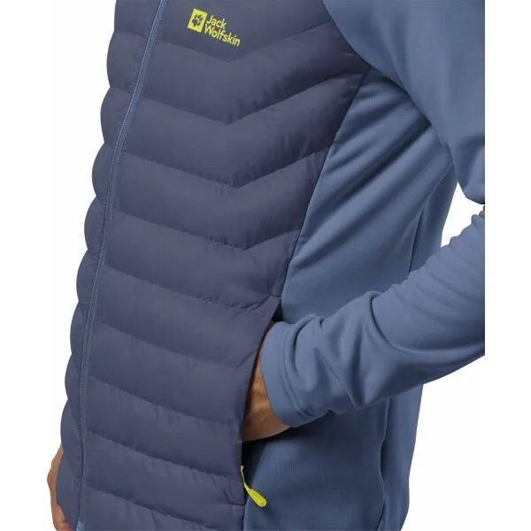 Jack Wolfskin ROUTEBURN PRO HYBRID M Pánska zateplená bunda, tmavo modrá, veľkosť