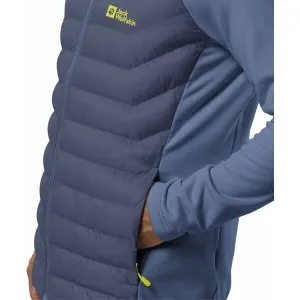 Jack Wolfskin ROUTEBURN PRO HYBRID M Pánska zateplená bunda, tmavo modrá, veľkosť
