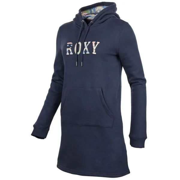 Roxy DREAMY MEMORIES Dámske mikinové šaty, tmavo modrá, veľkosť