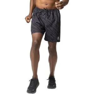 Odlo SHORT ESSENTIAL PRINT Pánske bežecké šortky, čierna, veľkosť