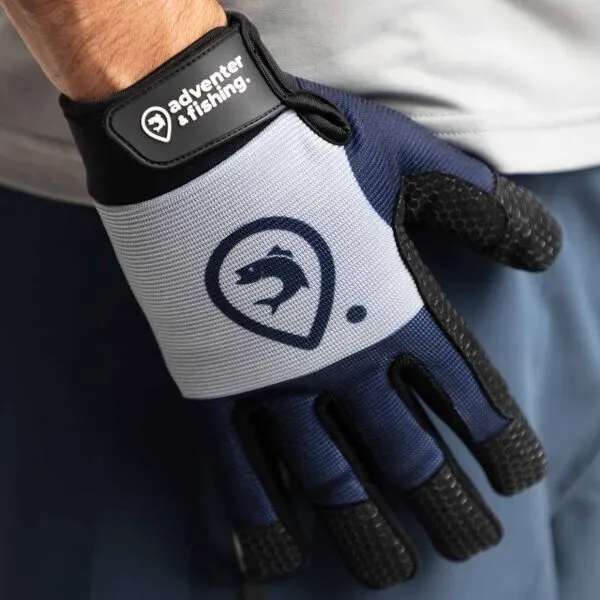 ADVENTER & FISHING ORIGINAL ADVENTER LONG Unisex rukavice na lovenie rýb na mori, tmavo sivá, veľkosť