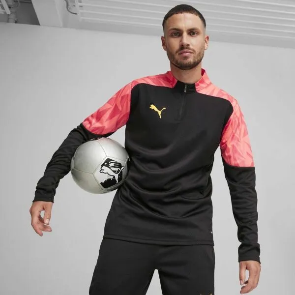 Puma INDIVIDUALFINAL 1/4 ZIP TRAINING TOP Pánska futbalová mikina, čierna, veľkosť
