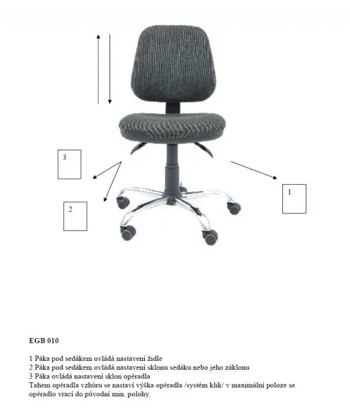 MULTISED kancelárska stolička ANTISTATIC EGB 011 AS