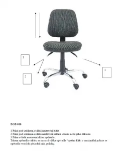 MULTISED kancelárska stolička ANTISTATIC EGB 011 AS